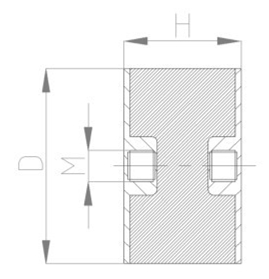 JNDE型<a href='http://www.lamborchina.com' target='_blank'><u>橡膠減震器</u></a>結構